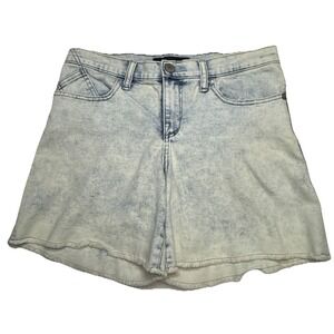 Rock & Republic Bumpershoot Acid Wash Denim Shorts Light Blue Raw Hem Womens 8